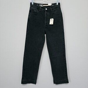 Levi's Premium Ribcage Straight Ankle Jeans 26 Black 90s NWT